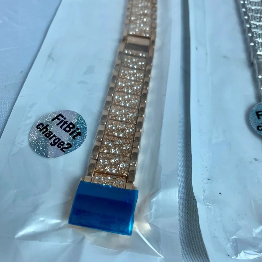 NEW Stainless Steel Fitbit Charge 2 Band Strap Replacement Silver Gold Metal